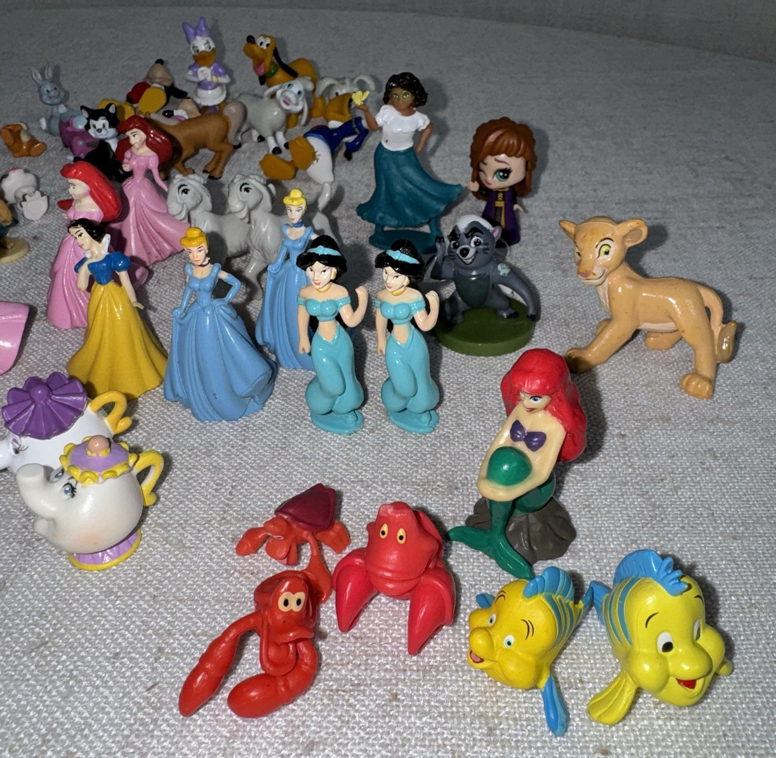 DISNEY Princess Miniature Tiny Figurine Cake Toppers Figures Mickey Lot 61 PVC