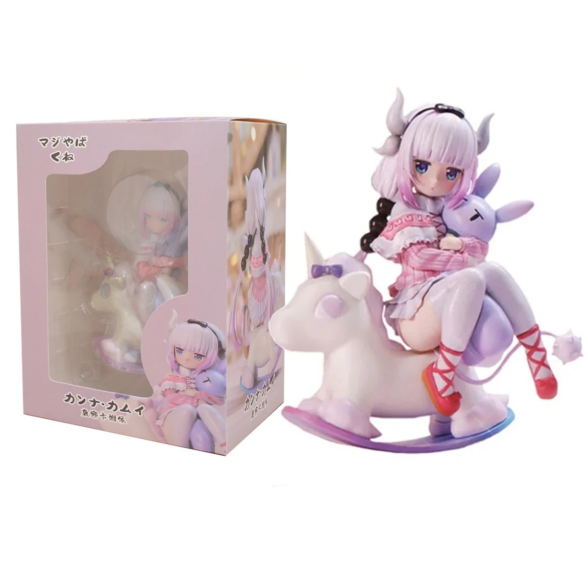 14CM Cute Kobayashi Kanna Kamui Anime Miss Kobayashi&rsquo;s Dragon Maid Model Toy Gif