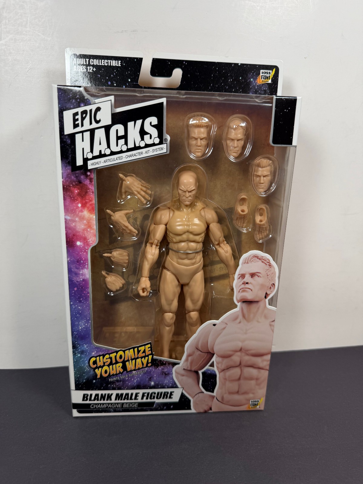 Boss Fight Studio Epic Hacks BLANK MALE CHAMPAGNE BEIGE 6&Prime; 1/12 Action Figure