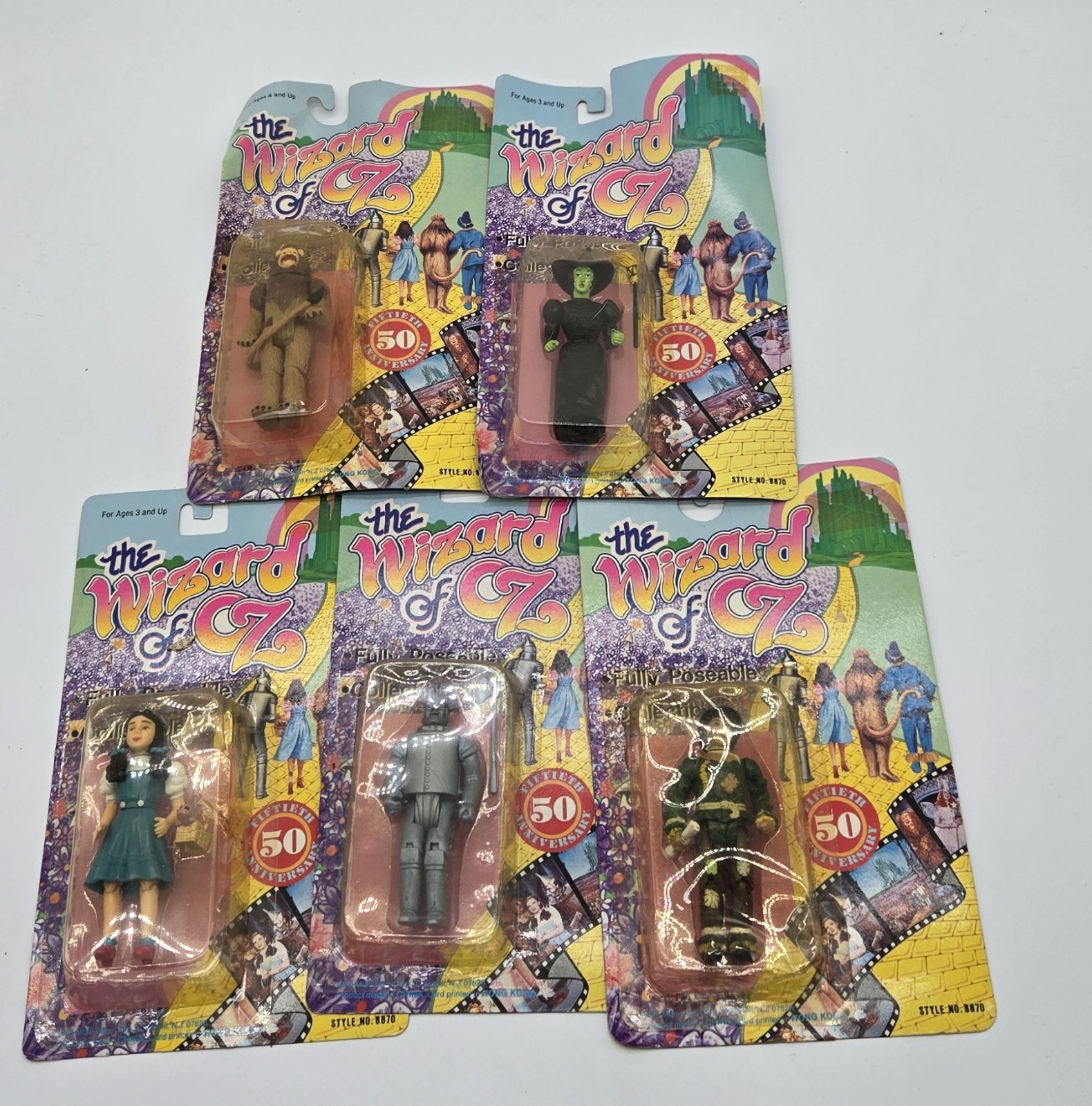 5 The Wizard of Oz 50th An. Vintage 4” Action Figure New Dorothy Witch + NEW