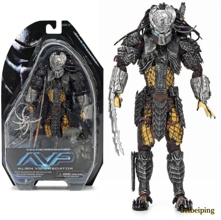 NECA Celtic Predator Avp Alien Vs Predator Series 14Action Figure Model Toy 18cm