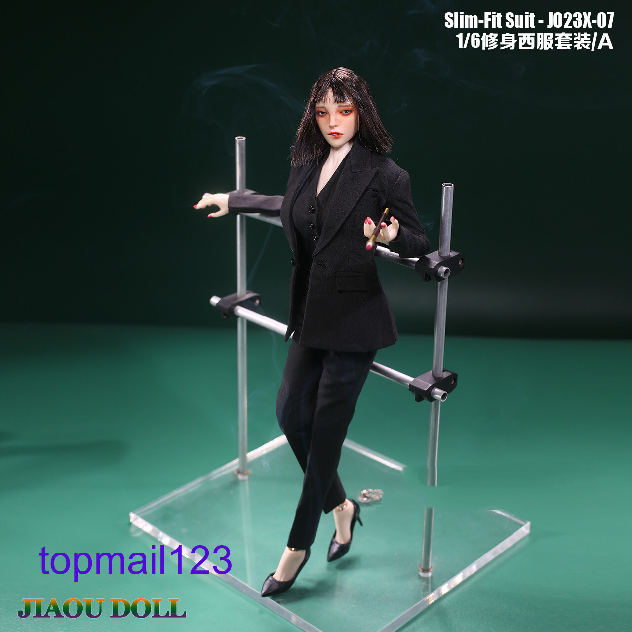 JO23X-07A 1/6 Slim Suit Coat Pants Vest Clothes Set Fit 12 »Female PH TBL Figure