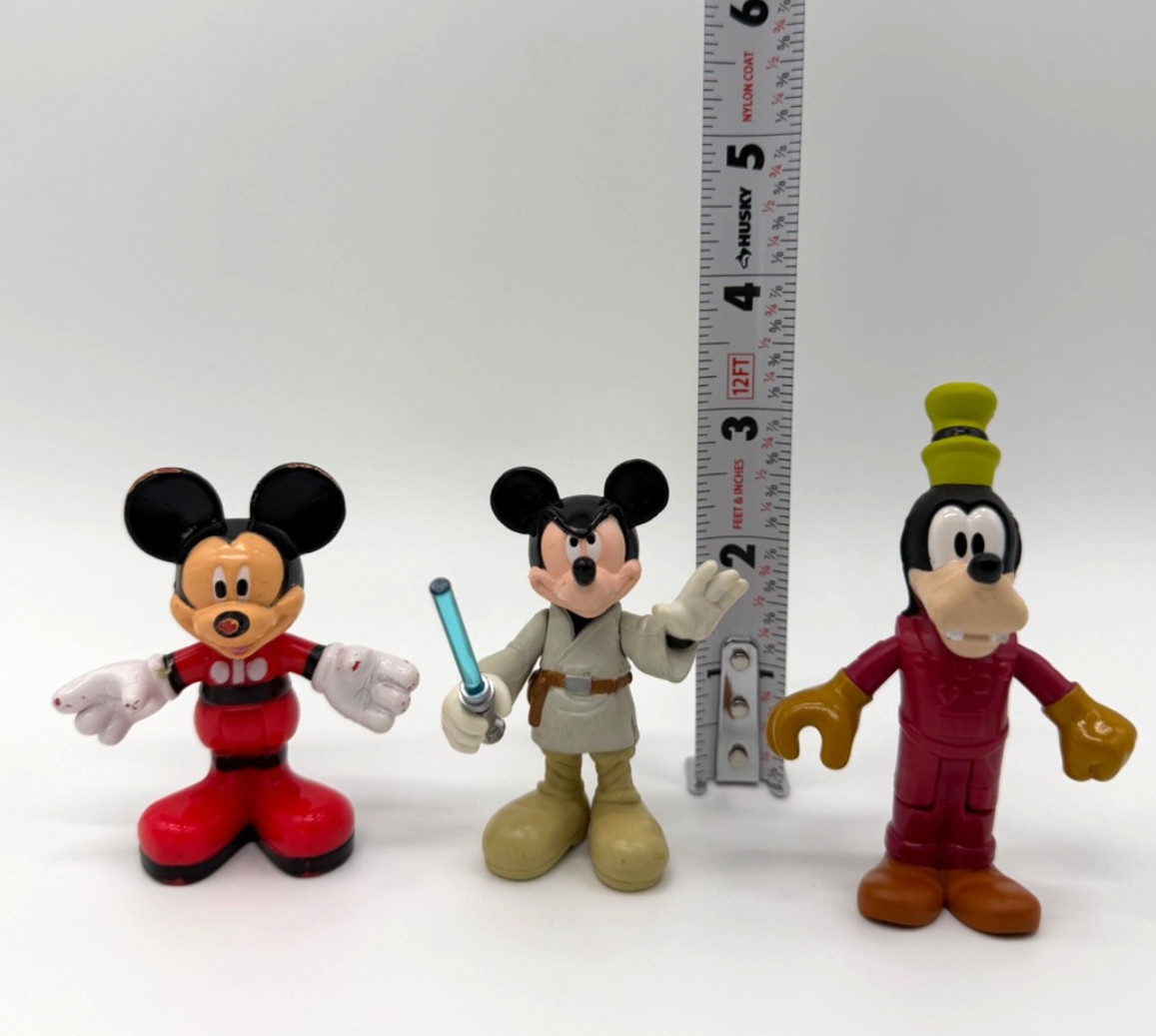 Lot of 3 Mickey Mouse Clubhouse Figures Racers Goofy Spaceship Disney Star Wars