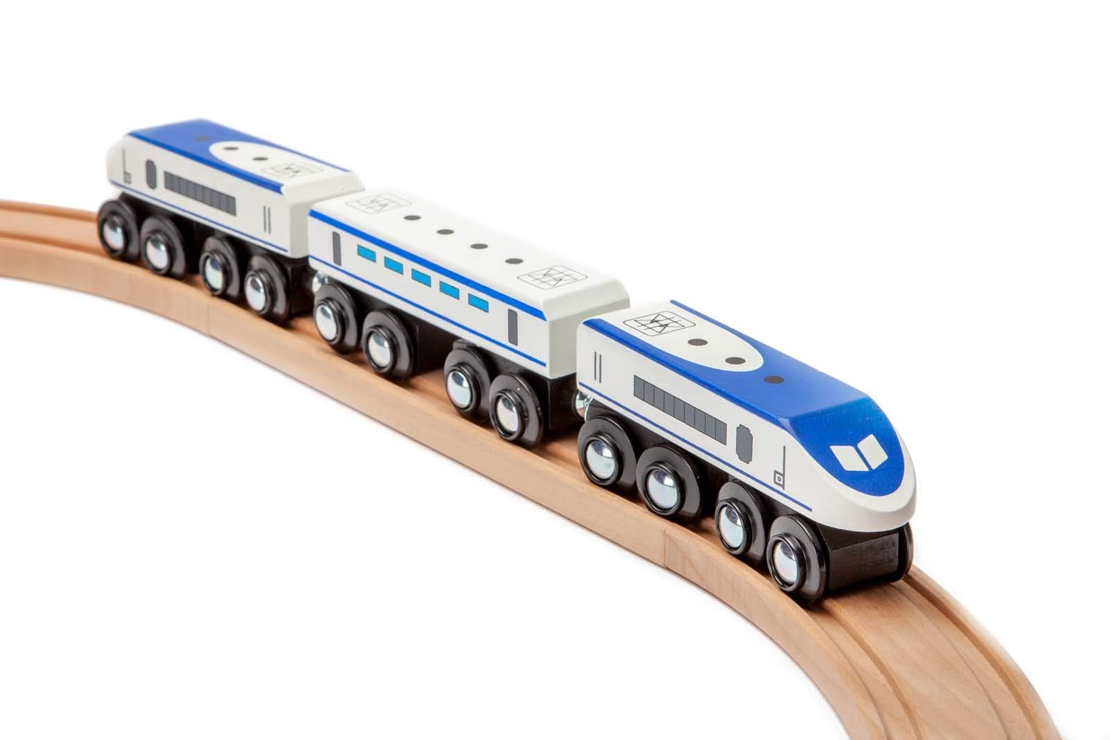 , inc. Express Train Set, Bullet Train for Wooden Train Track, Train Set of 2…
