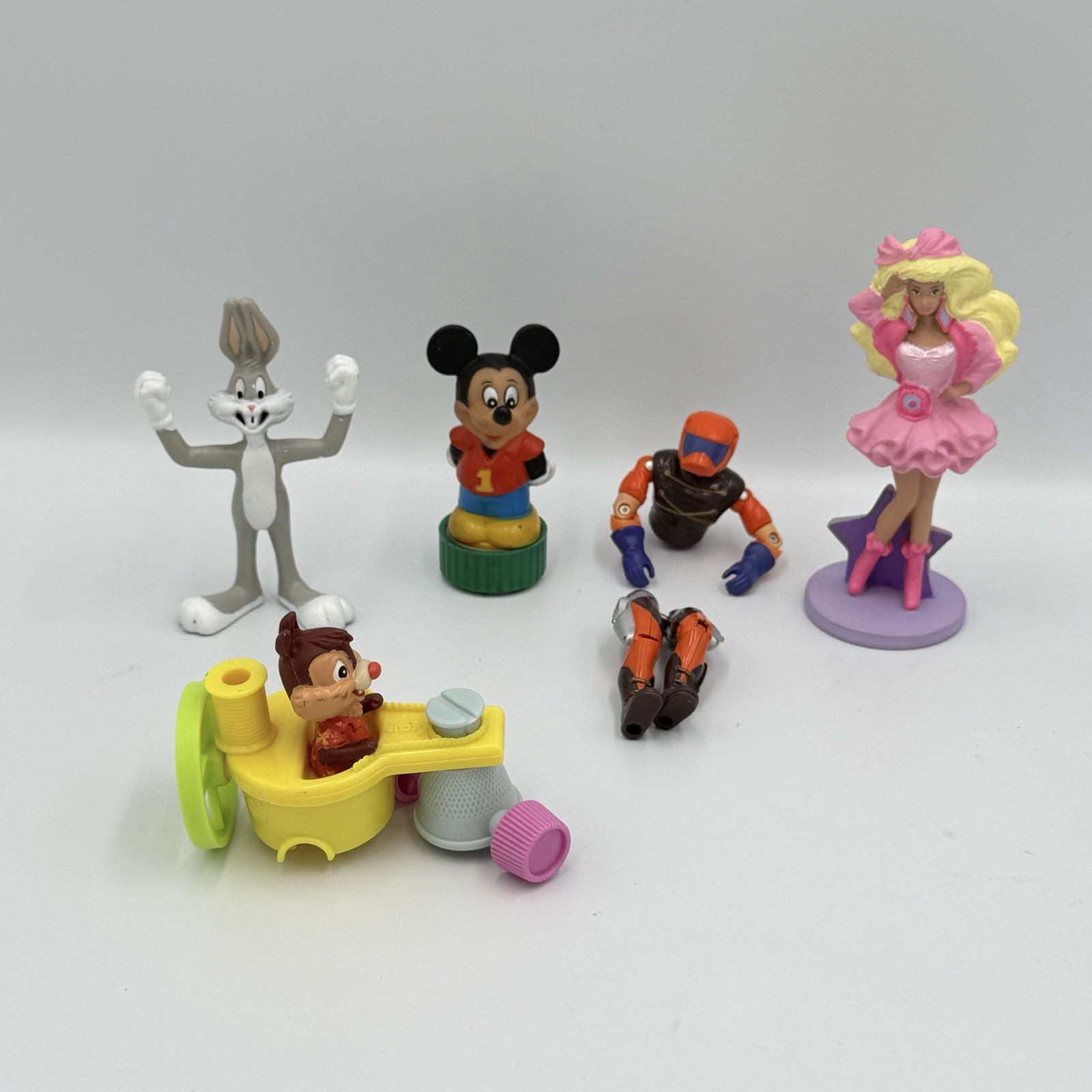 VTG Disney Barbie Bugs Bunny GI Joe Toy Lot 90s Figures Mixed Characters