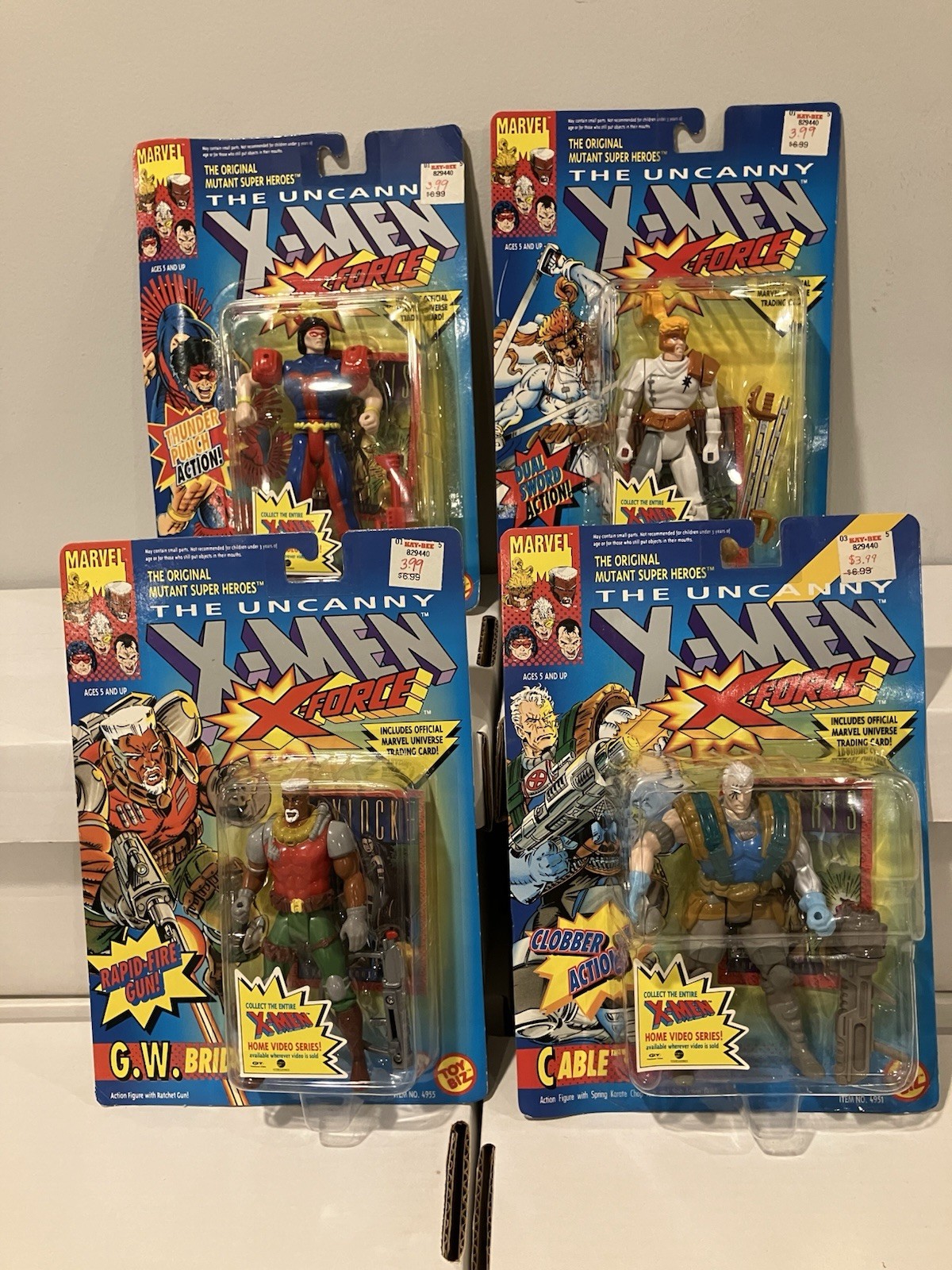 1992 Toy Biz X-FORCE CABLE WARPATH SHATTERSTAR GW BRIDGE LOT MOSC X-MEN 97! MCU!