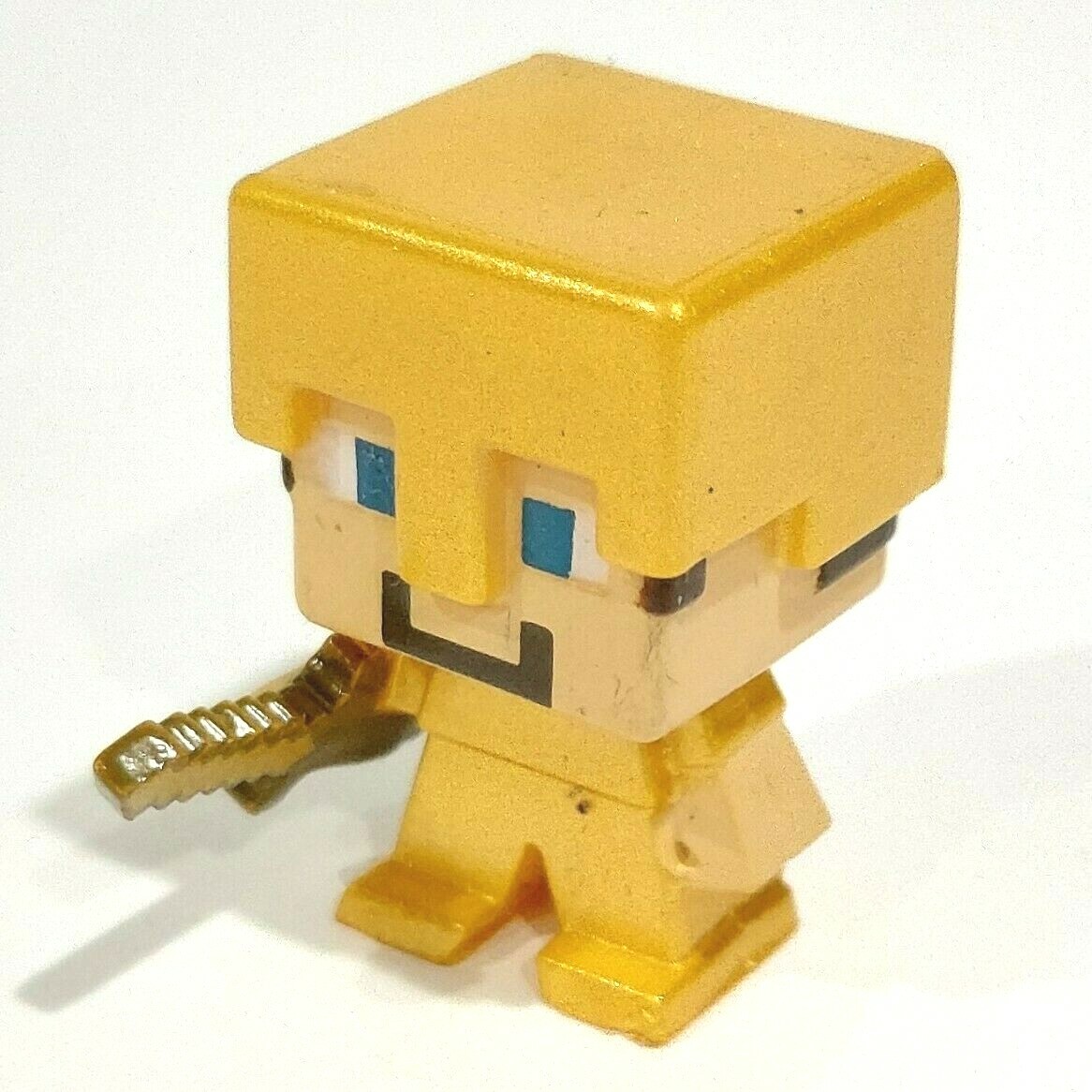 Minecraft Mini-Figures 1&Prime; Steve in Gold Armor Sword Mini Action Figure Mojang