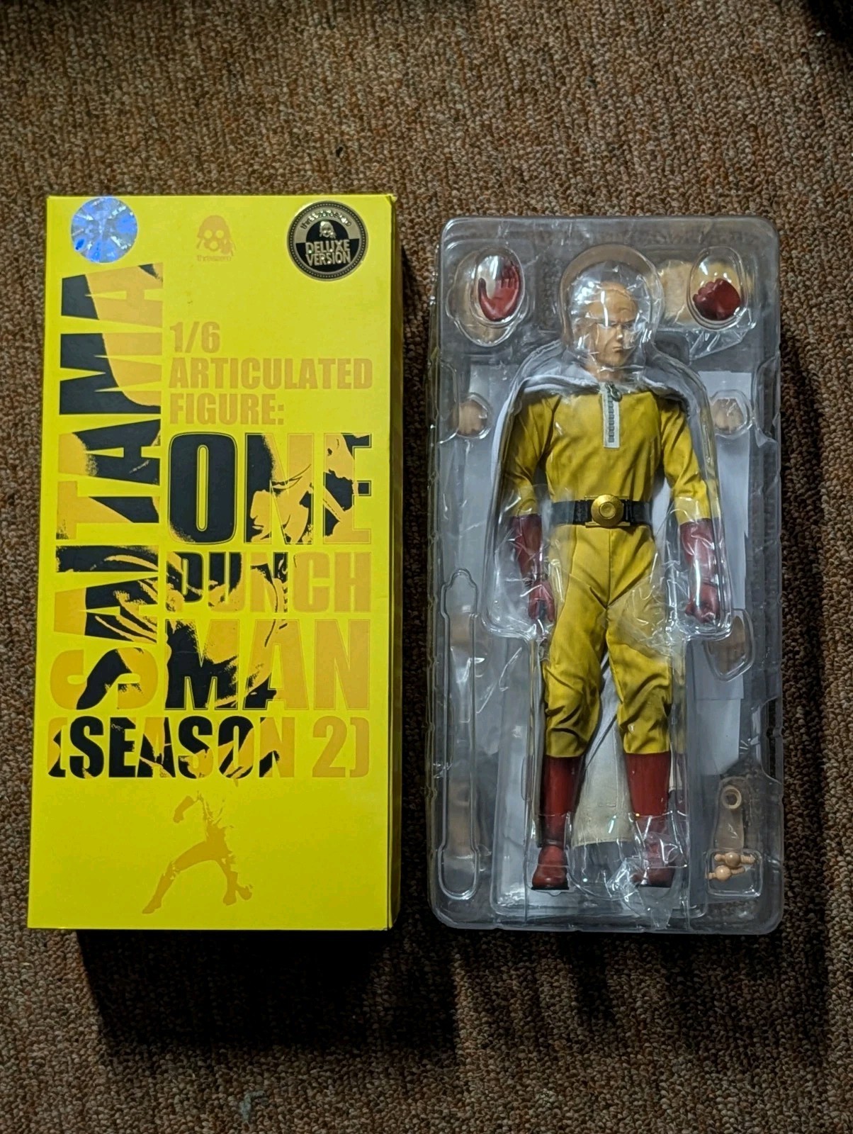Threezero One Punch Man Saitama Season 2 Deluxe Version Figure 1/6 Scale