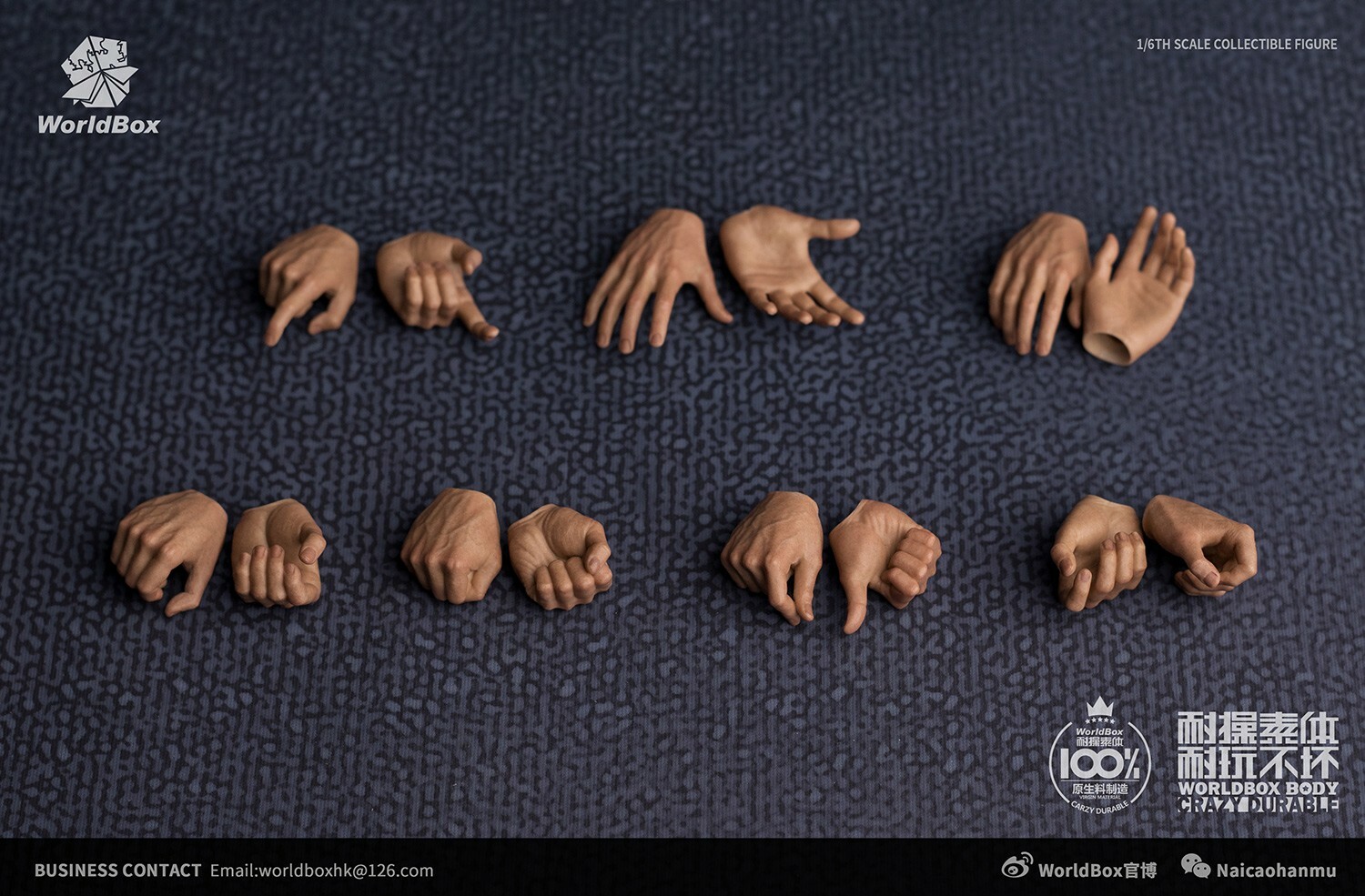 1/6 Scale Worldbox Male Hands Type 2.0 Accessory Fit 12 » Action Figure Toy