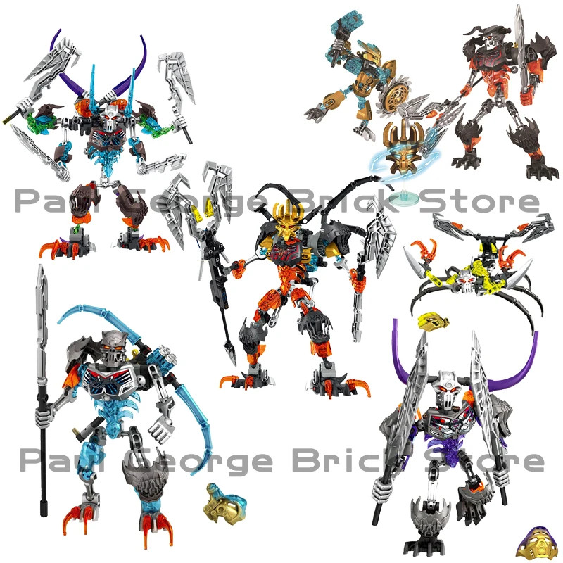 Bionicle Skull Warrior Building Blocks Set – Fun Action Figure for Kids – NO BOX