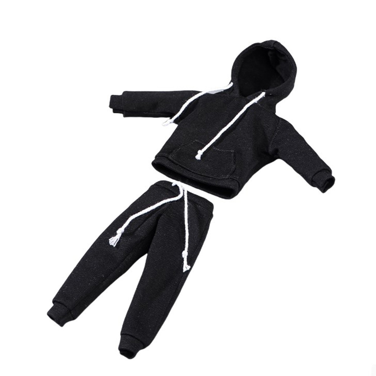 USA 1/12 Black Hoodie Pants Trousers Clothes For 6&Prime; Male TBL Action Figure Body