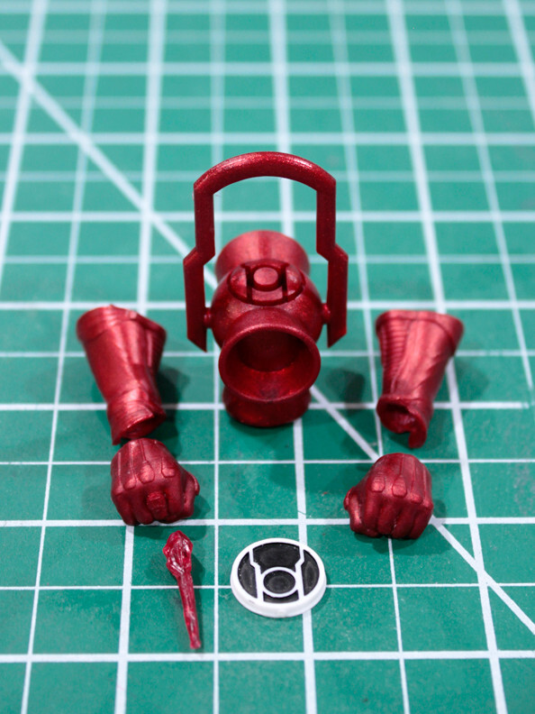 Custom Red Lantern Corps kit for 1:10 Scale Figure Lantern gauntlet Mcfarlane