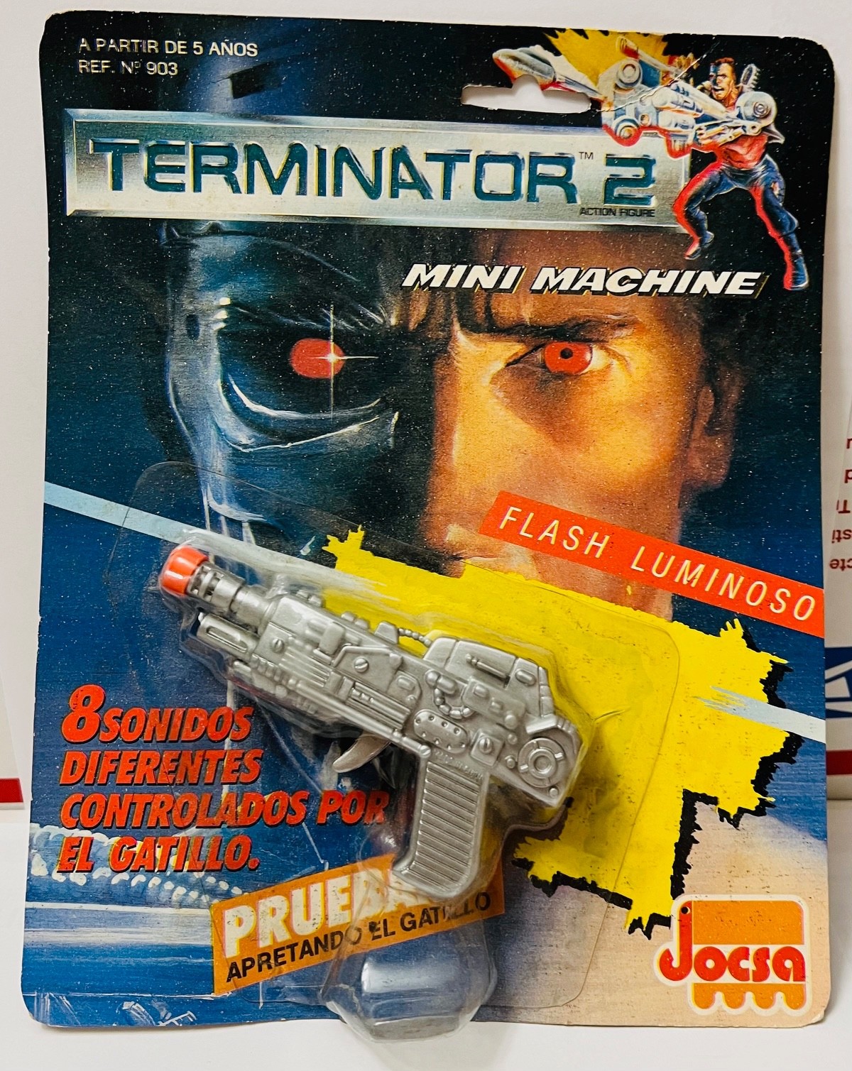 Kenner 1991 Terminator 2 Laser flash action gun Jocsa made in Argentina rare