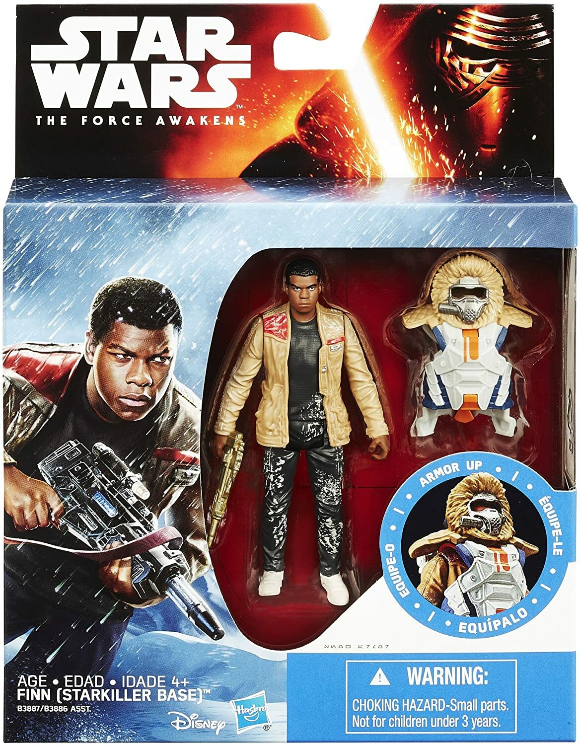 Hasbro Star Wars The Force Awakens FINN (STARKILLER BASE) ARMOR UP 3.75&Prime; Figure