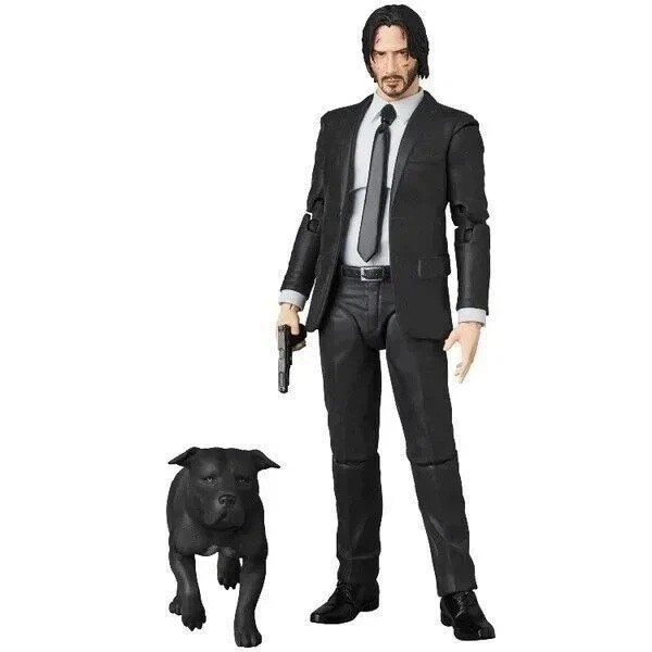 John Wick Chapter 2 Action Figure w/ Dog PVC Collectible Toy Gift for Fans-NEW