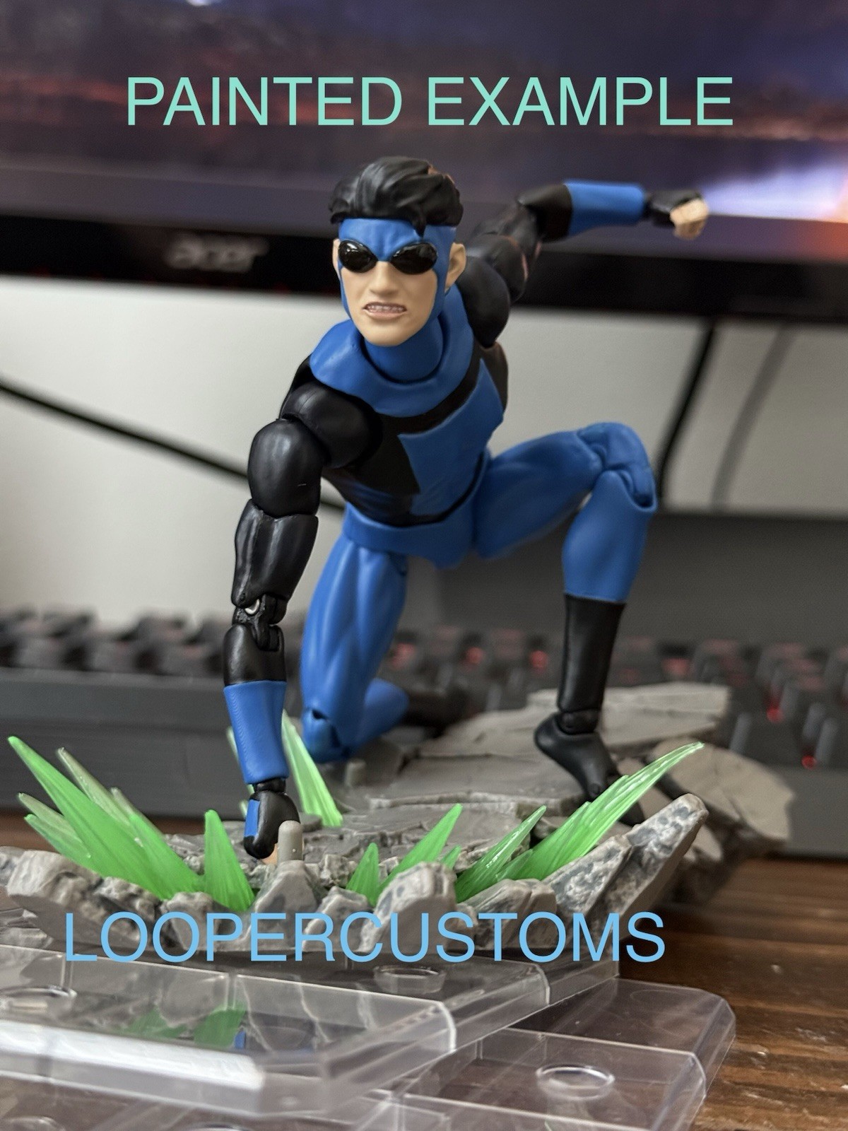 Invincible BLUE CT Custom Unpainted 1/12 kit DC Loopercustoms 3d Parts Only