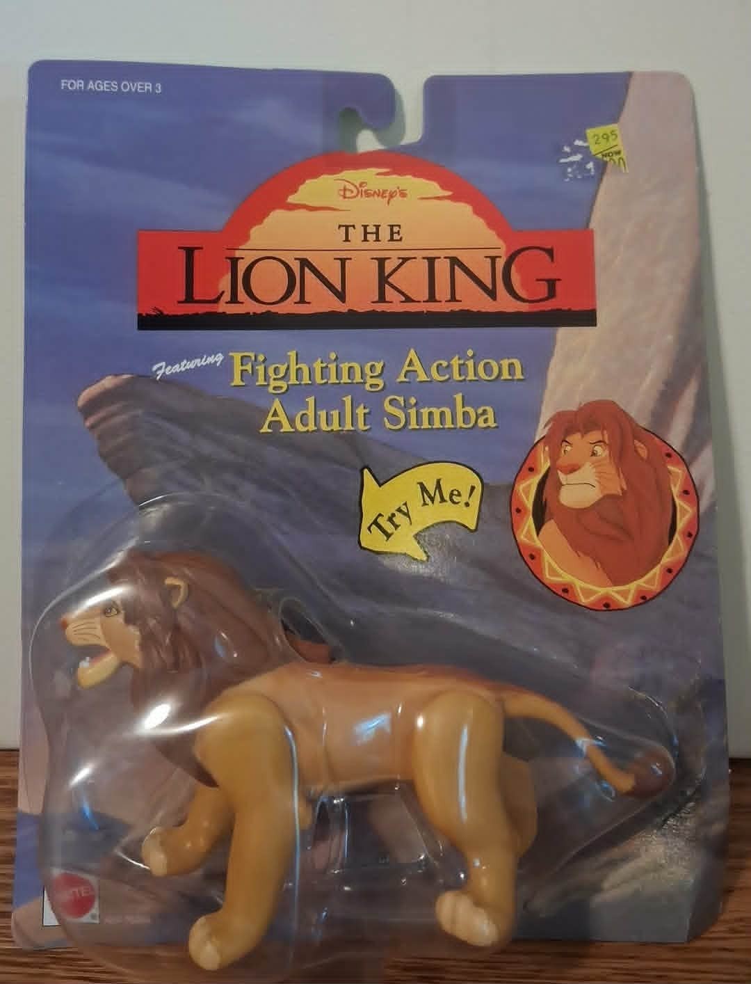 Vintage 1994 Mattel Disney&rsquo;s The Lion King Fighting Action Simba (NIP)