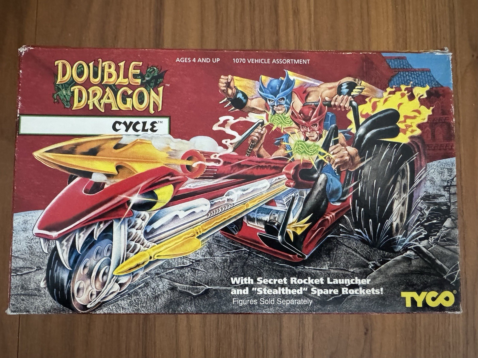 VINTAGE RARE 1993 1990s toy DOUBLE DRAGON CYCLE VEHICLE TYCO NEW SEALED !