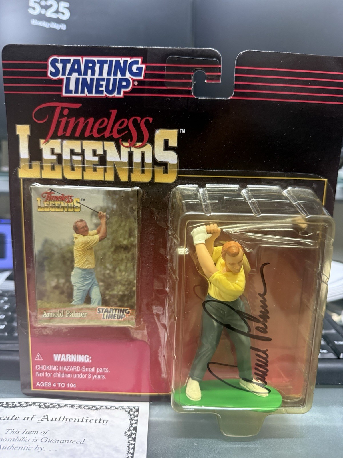 95 Kenner Timeless Legends Arnold Palmer Signed Starting Lineup Autographed COA