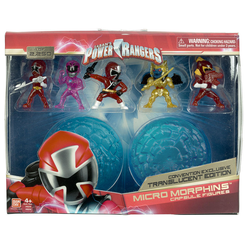 POWER RANGERS MICRO MORPHINS CAPSULE FIGURE 5 PACK TRANSLUCENT LE 2250 SDCC 2017