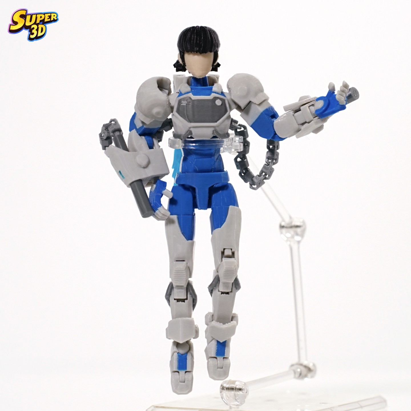 SUPER 3D Invincible Tech Jacket Zoe Action Figure with Stand
