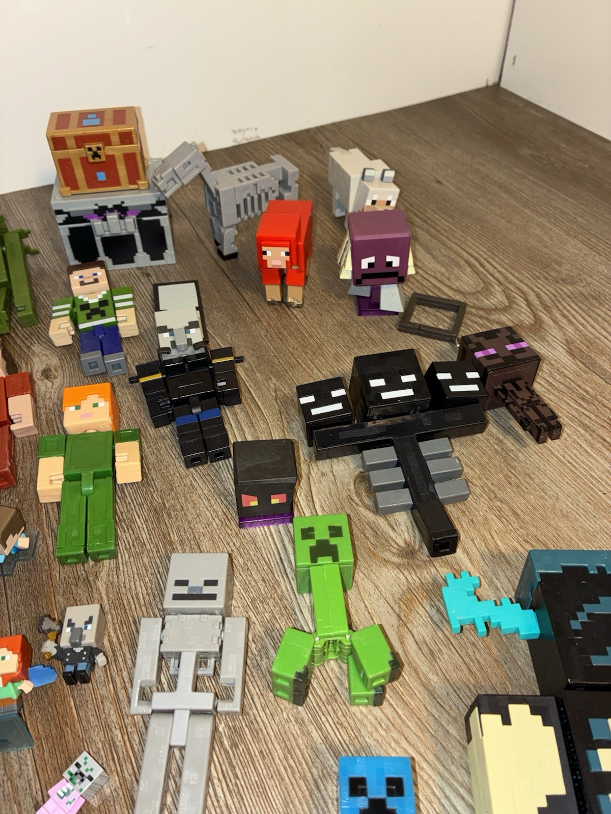 Large Minecraft Figures Big Mixed Lot Toys Mini Figures Metal Terrain Misc