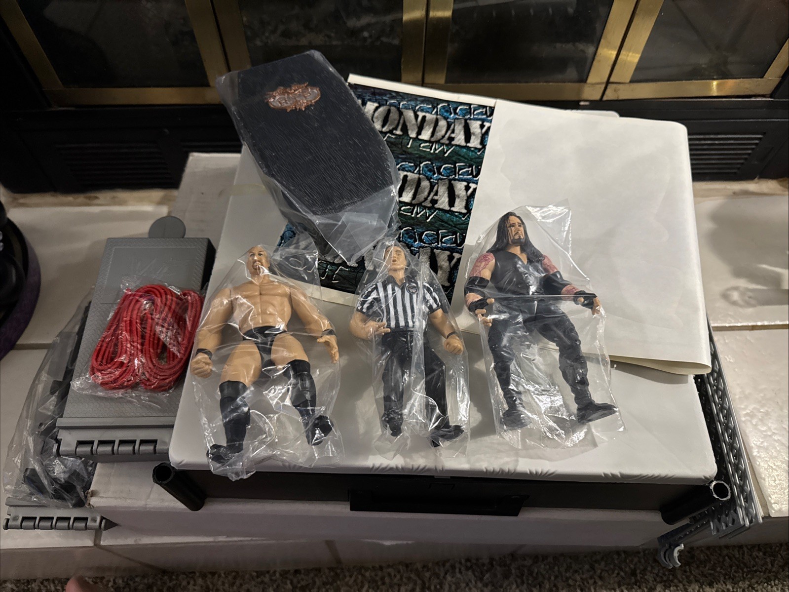WWF Jakks Pacific JC Penney Mailaway Monday Night Raw Wrestling Cage Ring 1999