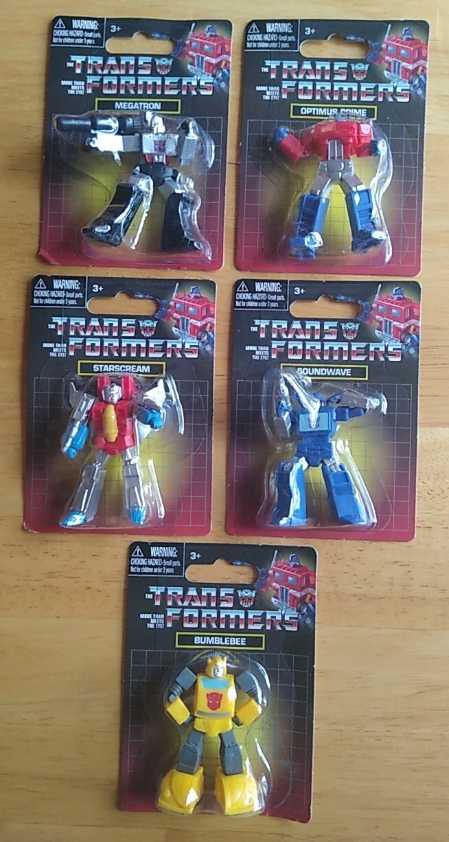 Transformers 2&Prime; Figures Bumblebee Megatron Complete Set Of 5 Hasbro 2022 (CIB)