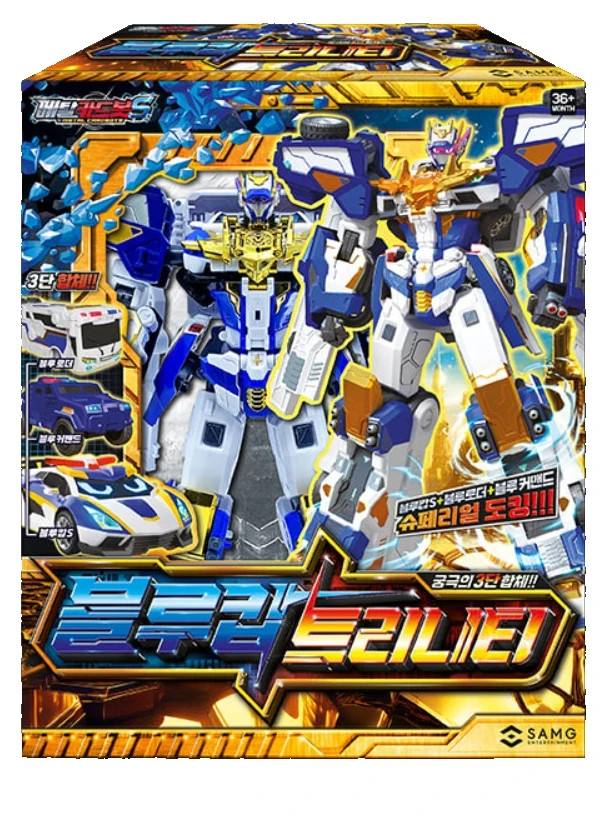 Metal Cardbot S Season2 BLUE COP TRINITY Transformer Robot Car 2024 / Tracking
