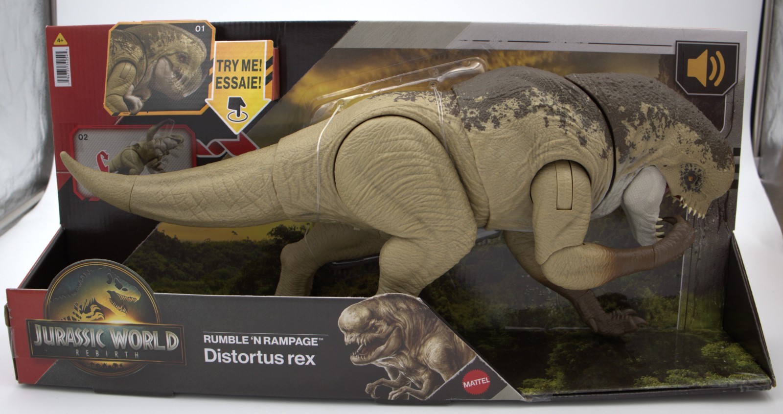 Jurassic World Rebirth Distortus Rex Rumble N Rampage Mattel Dinosaur New Works