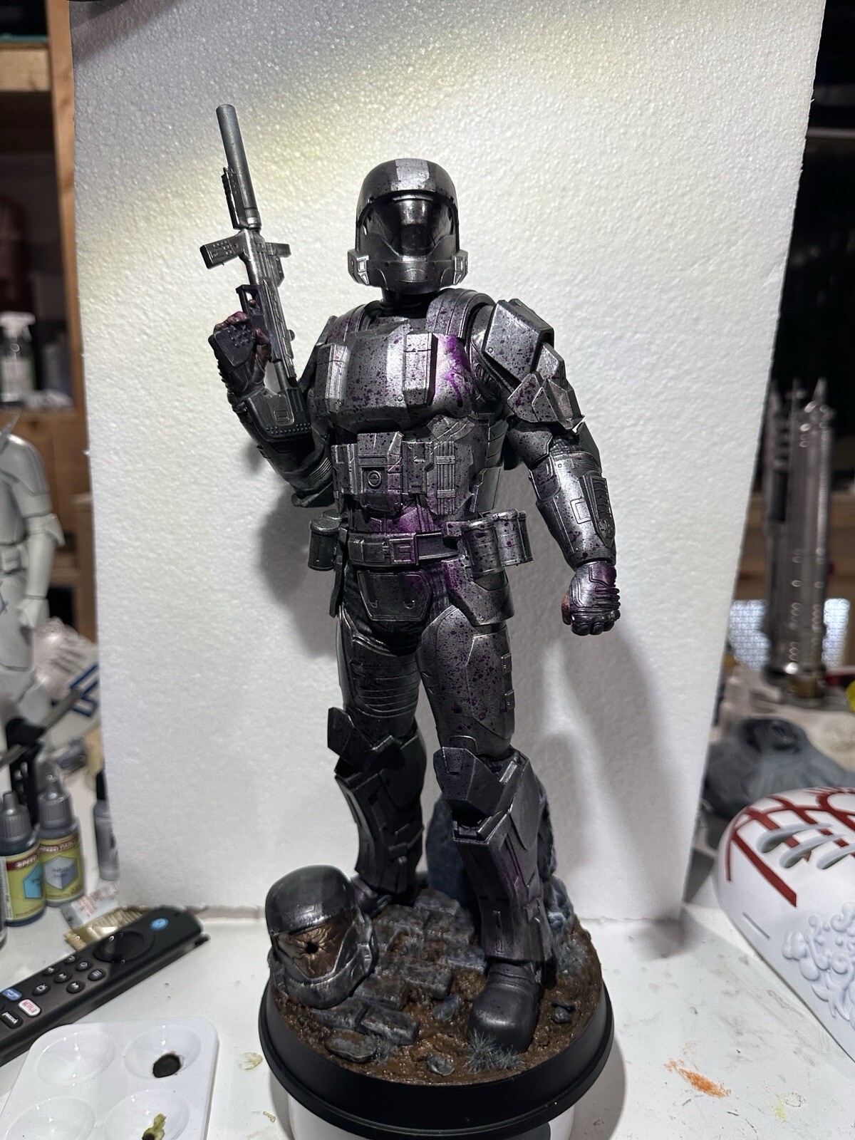 1/12 Scale 6” Halo ODST Elite Blood Splattered Spartan Statue (Made To Order)