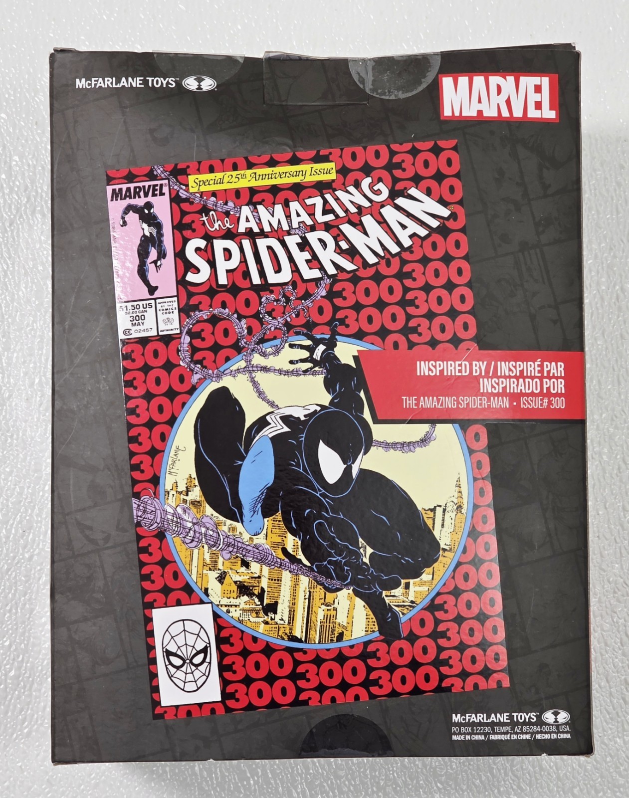 Marvel Black Suit Spider Man Chase Issue #299 McFarlane New In Box