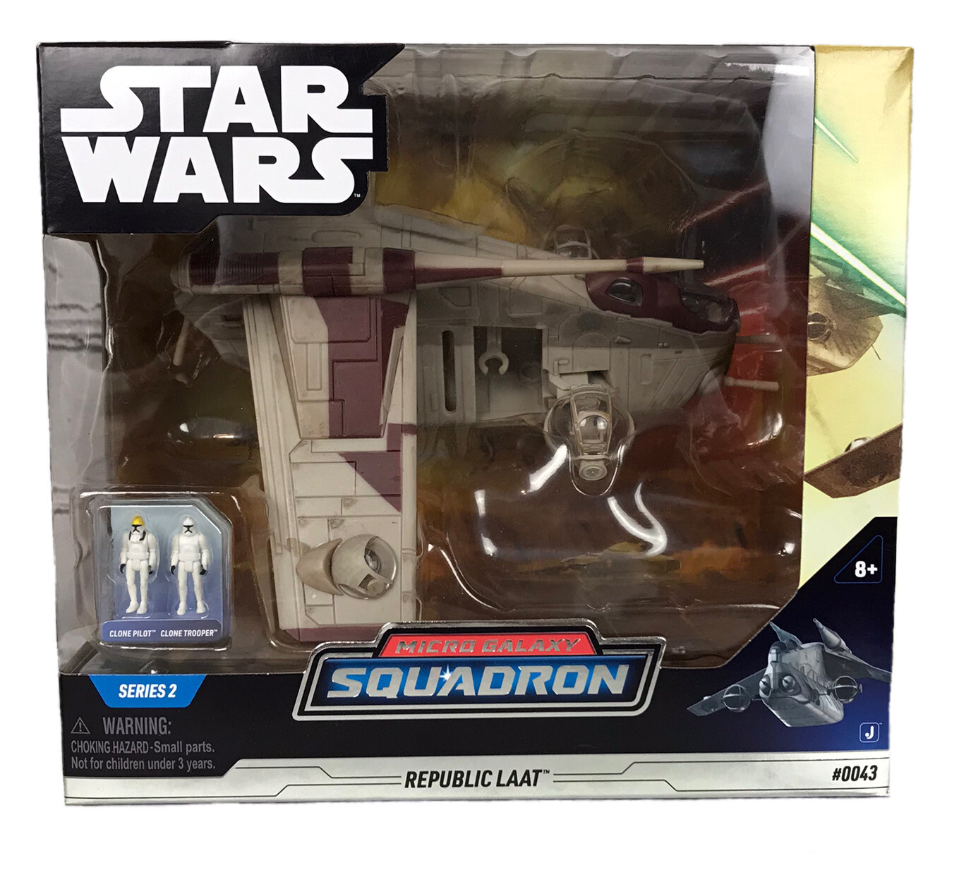 Star Wars Micro Galaxy Squadron Republic Laat Aircraft Series 2 Kids Toy Ages 8+