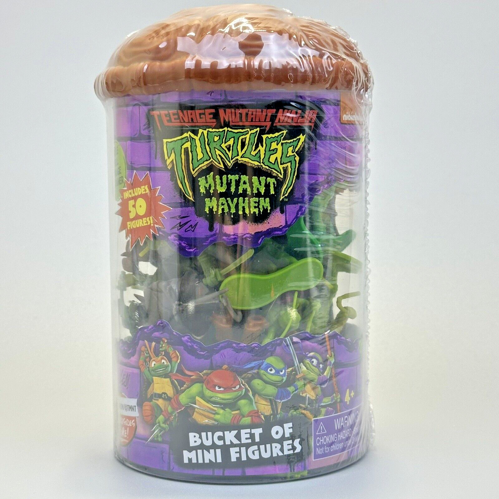 Teenage Mutant Ninja Turtles: Mutant Mayhem Bucket of 50 Mini Figures TMNT – New