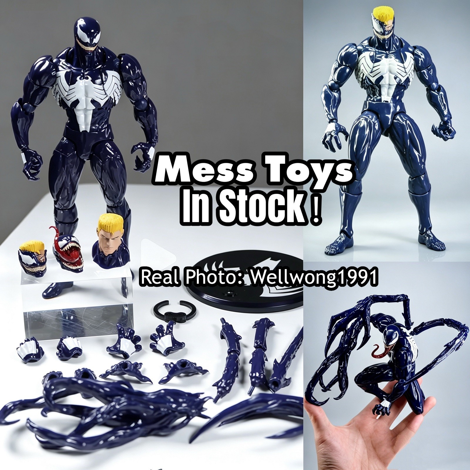 In Stock Mess Toys Venom Action Figure Lethal Neighbor Symbiote Spider-Man 1/12