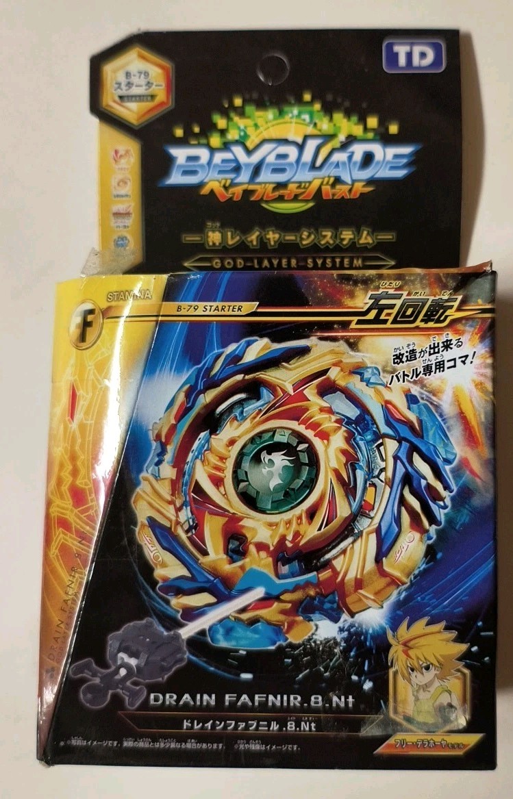 Takara Tomy Beyblade Burst B-79 Starter Drain Fafnir .8.Nt Left Spin US Seller