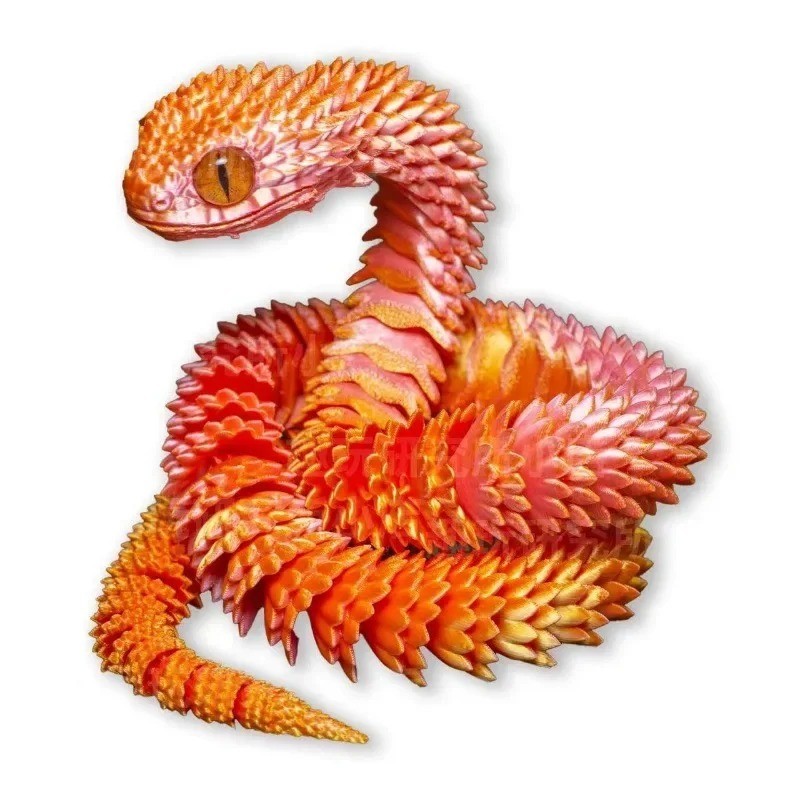 3D Printed Snake Articulated Viper Fidget Decor Toy Office Desk Toys Cobra