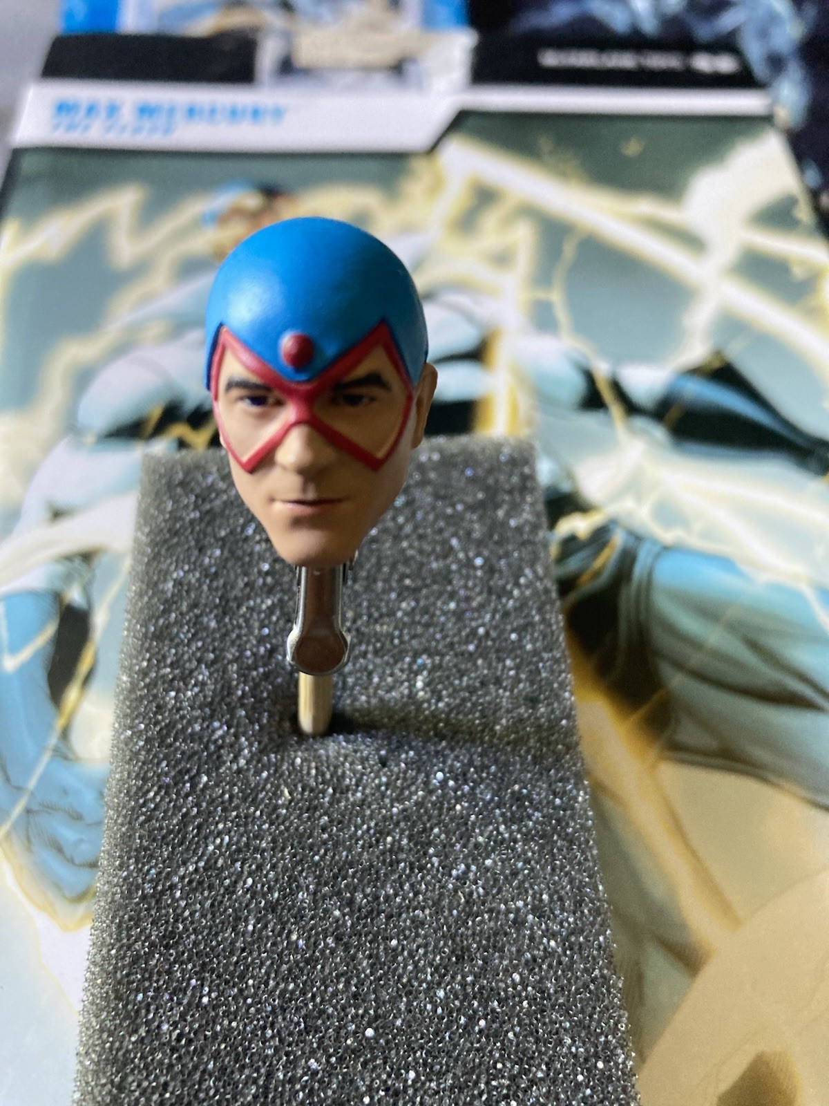 McFarlane DC Max Mercury HEAD SCULPT w/Neck Pin 7&Prime; Scale Action Figure Fodder!!