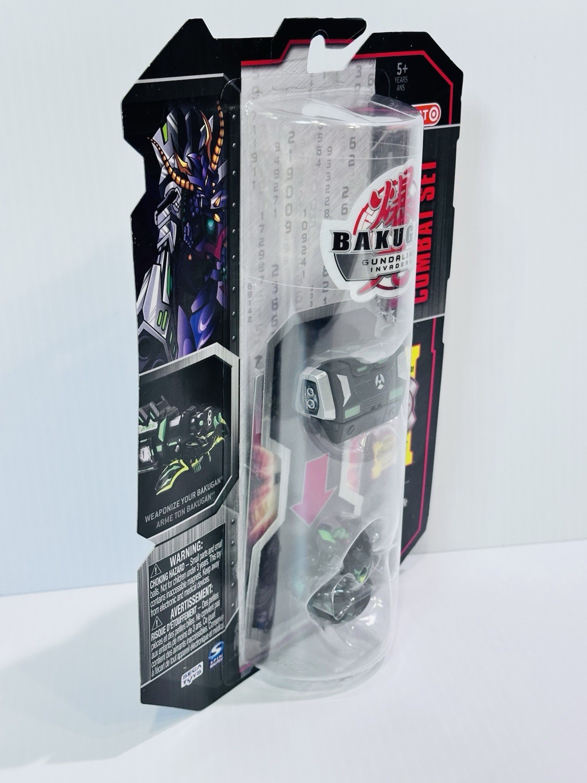 BAKUGAN Gundalian Invaders Combat Set: Silver BOOMIX & Darkus LINEHALT Target