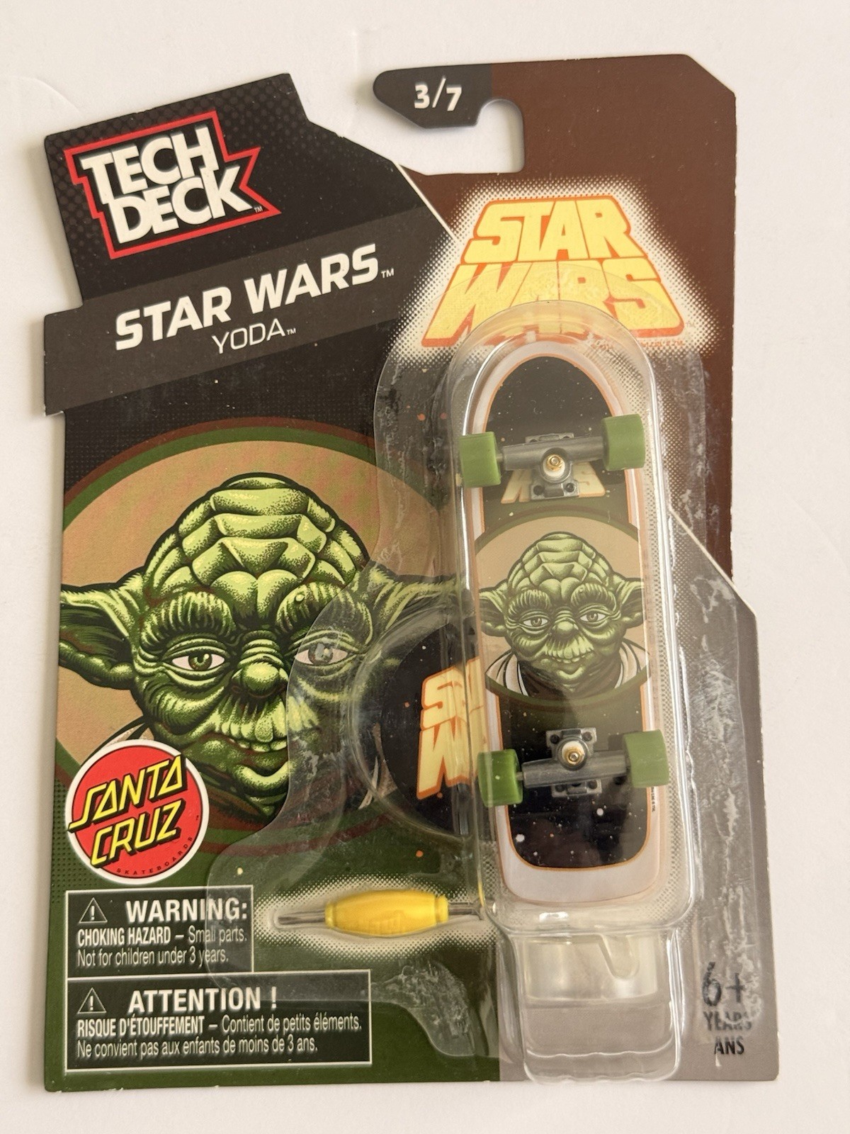 Tech Deck Star Wars Yoda Santa Cruz Fingerboard Skateboard 3/7 Open