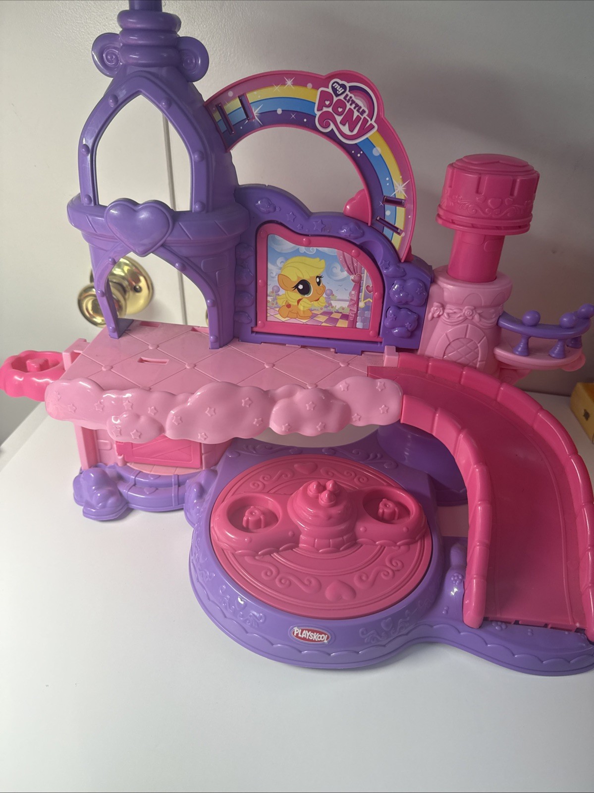 My Little Pony Applejack Playset Castle, Plastic, Pink Purple Cartoon TV