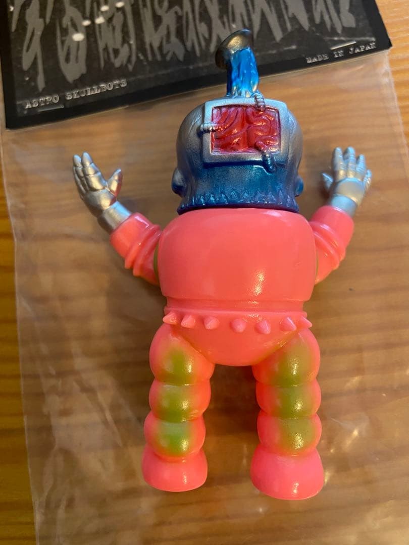 Kenth Toy Works ASTRO SKULLBOT Sofubi Figure Pink Space Robot 5.5×3.1×2.4in Set