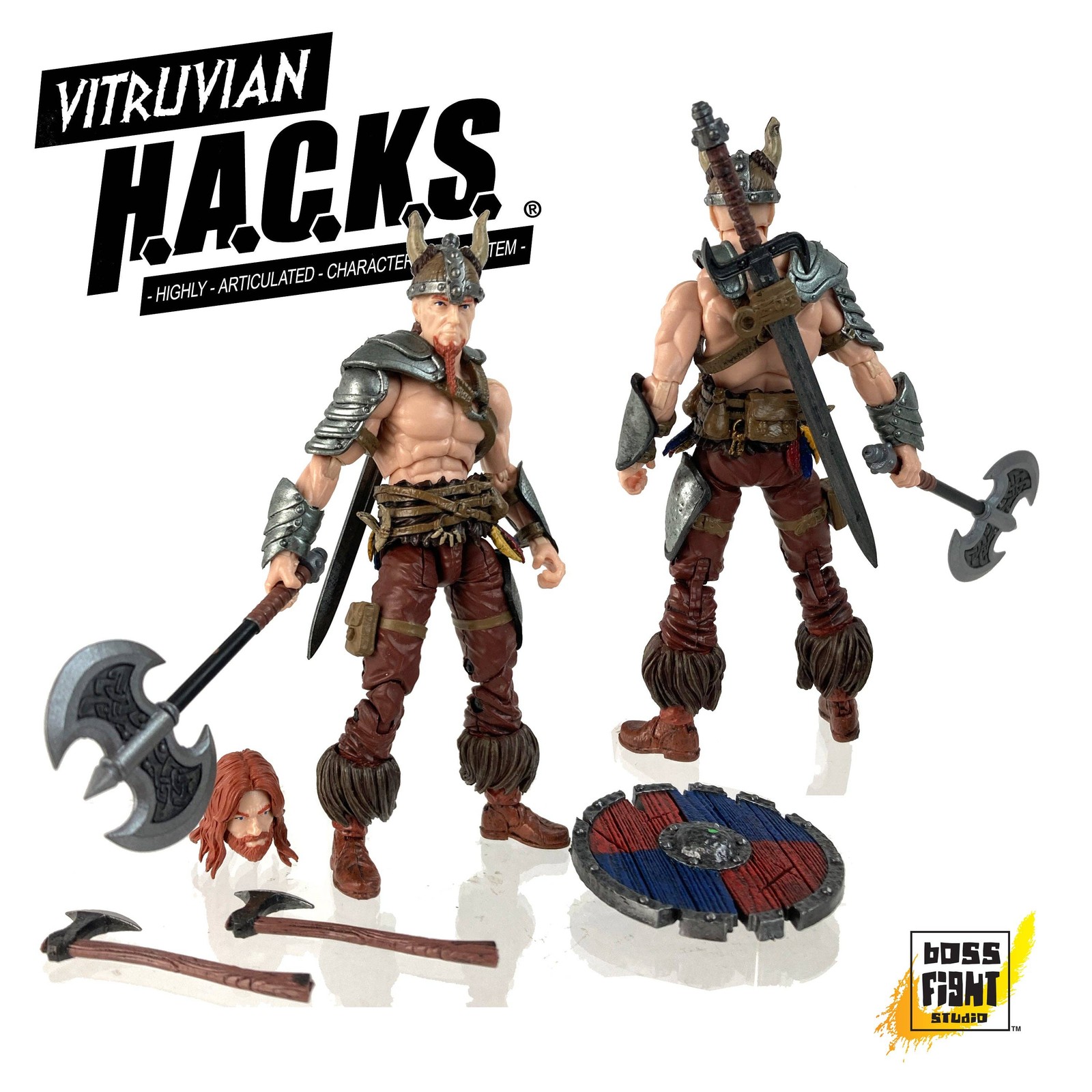 Vitruvian H.A.C.K.S. Action Figure: Sigurd the Unconquerable – Rugged Barbarian