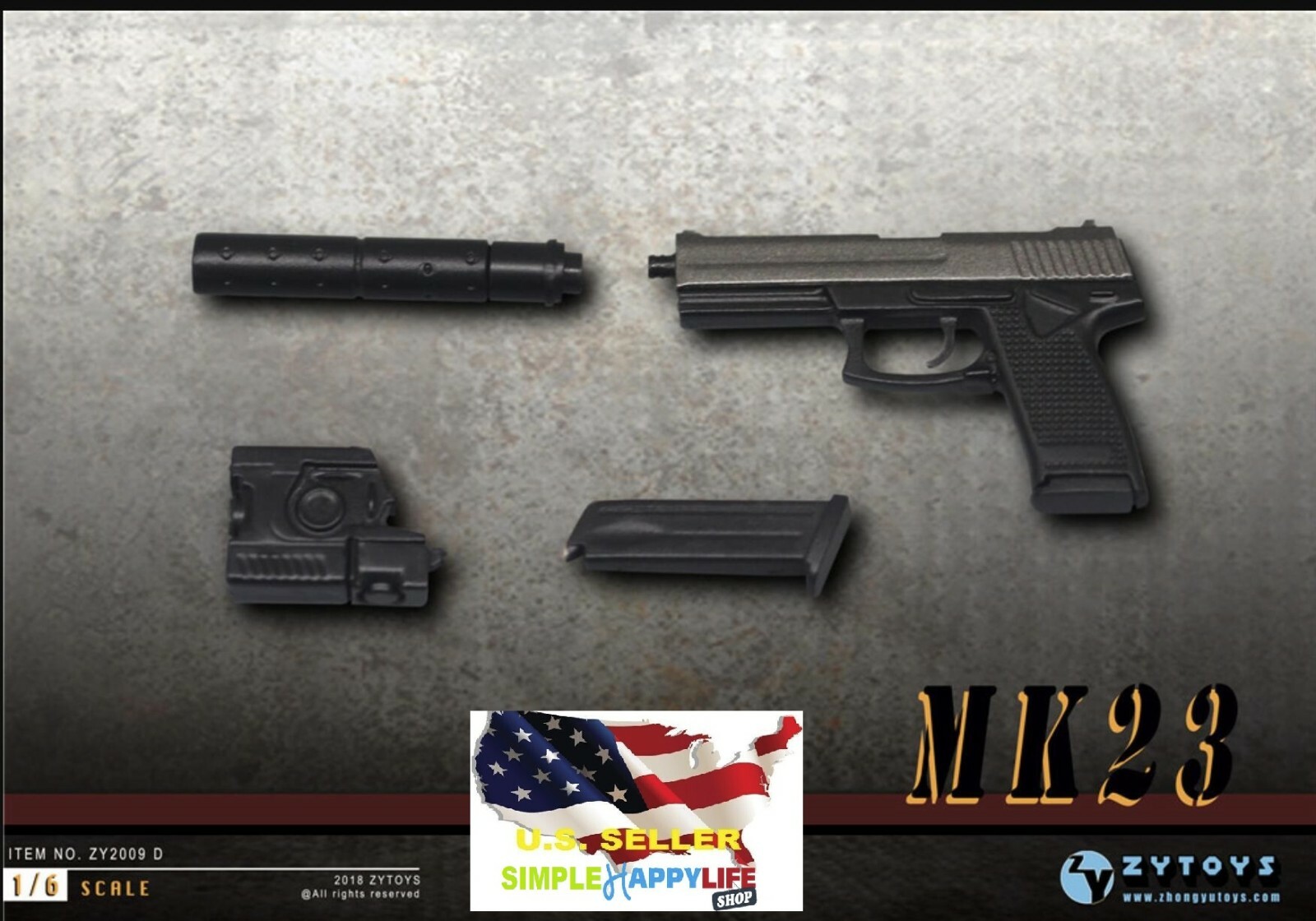 1/6 Agent Pistol MK23 SOCOM Weapon Gun Model For 12&Prime; Figure Phicen hot toys❶USA❶