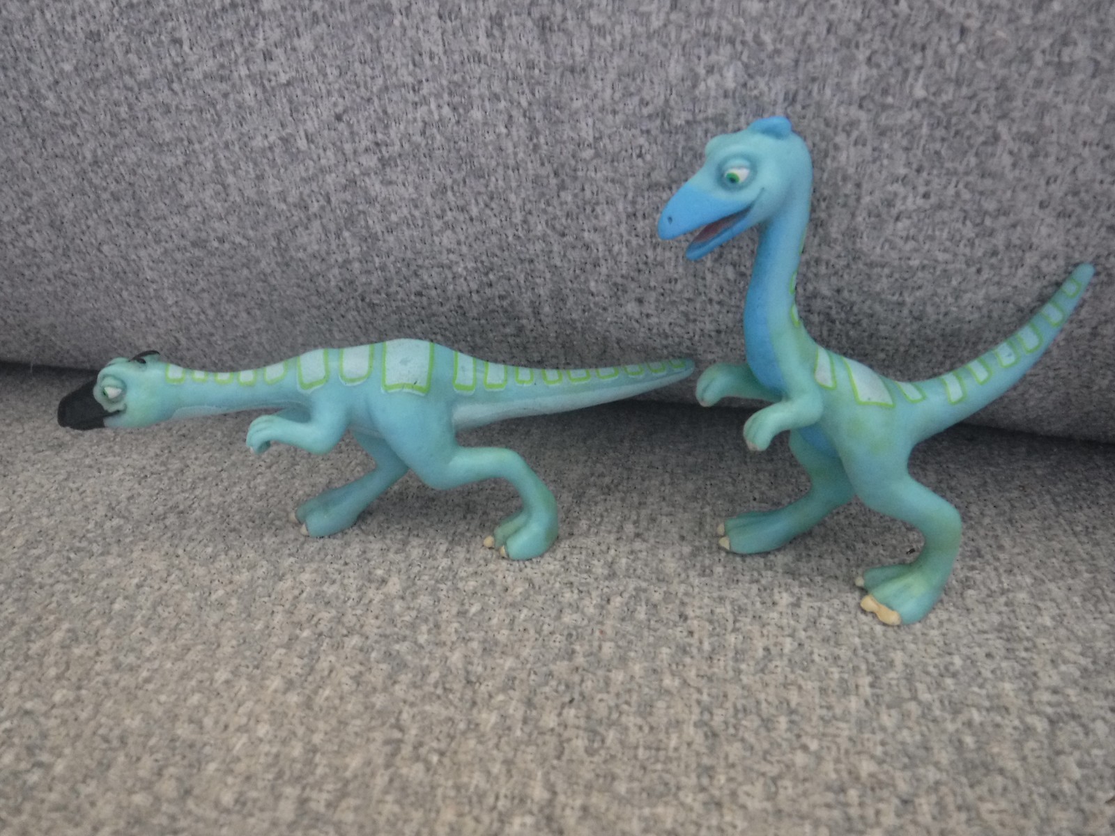 Dinosaur Train OLLIE 118 & OREN 119 Ornithomimus figure lot 2010 Learning Henson