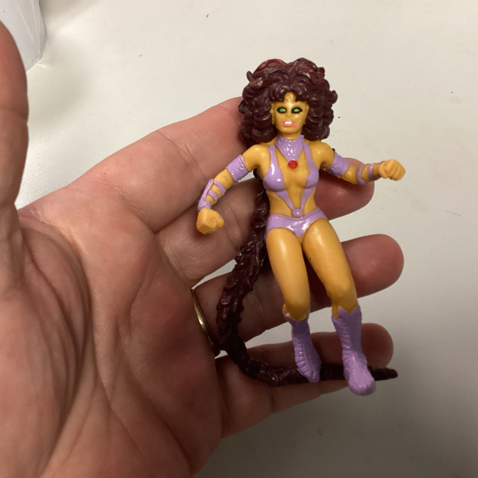 DC Superheroes Comics Starfire 1991 Figure Teen Titan Lot Of 2 Red/Brown Hair
