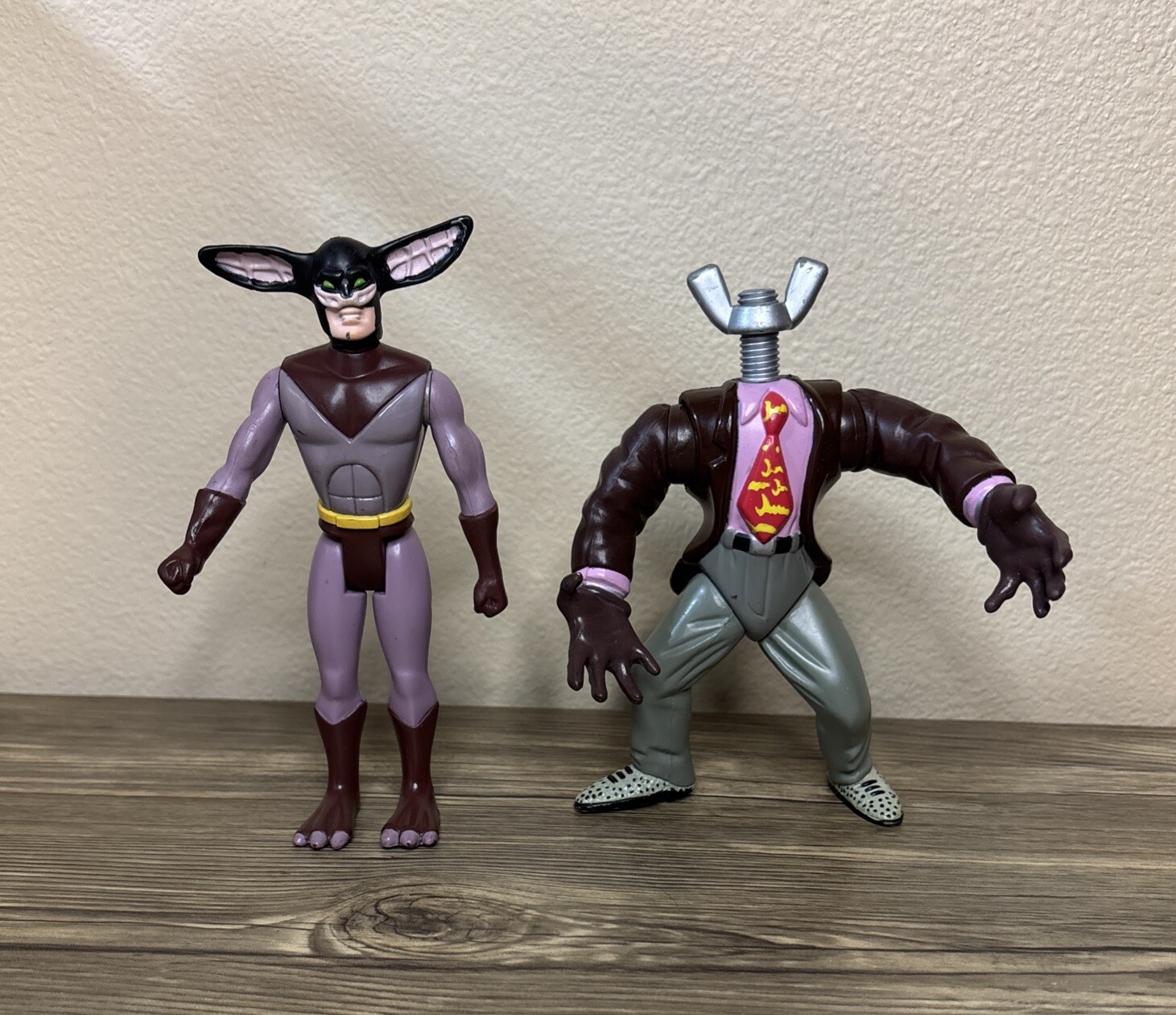 Vtg Action Figures The Tick Die Fledermaus Death Grip Dean Bandai Fox Kids 1994