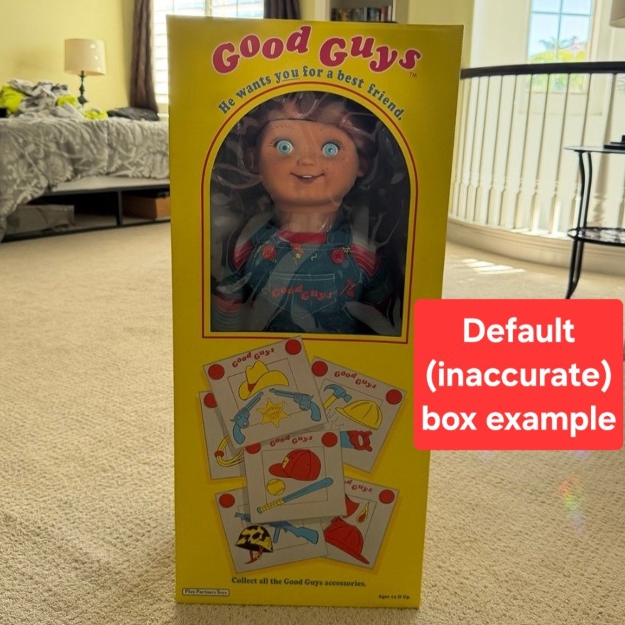 Child&rsquo;s Play Chucky Good Guys Doll TRUE 1:1 Screen Accurate Box Trick or Treat