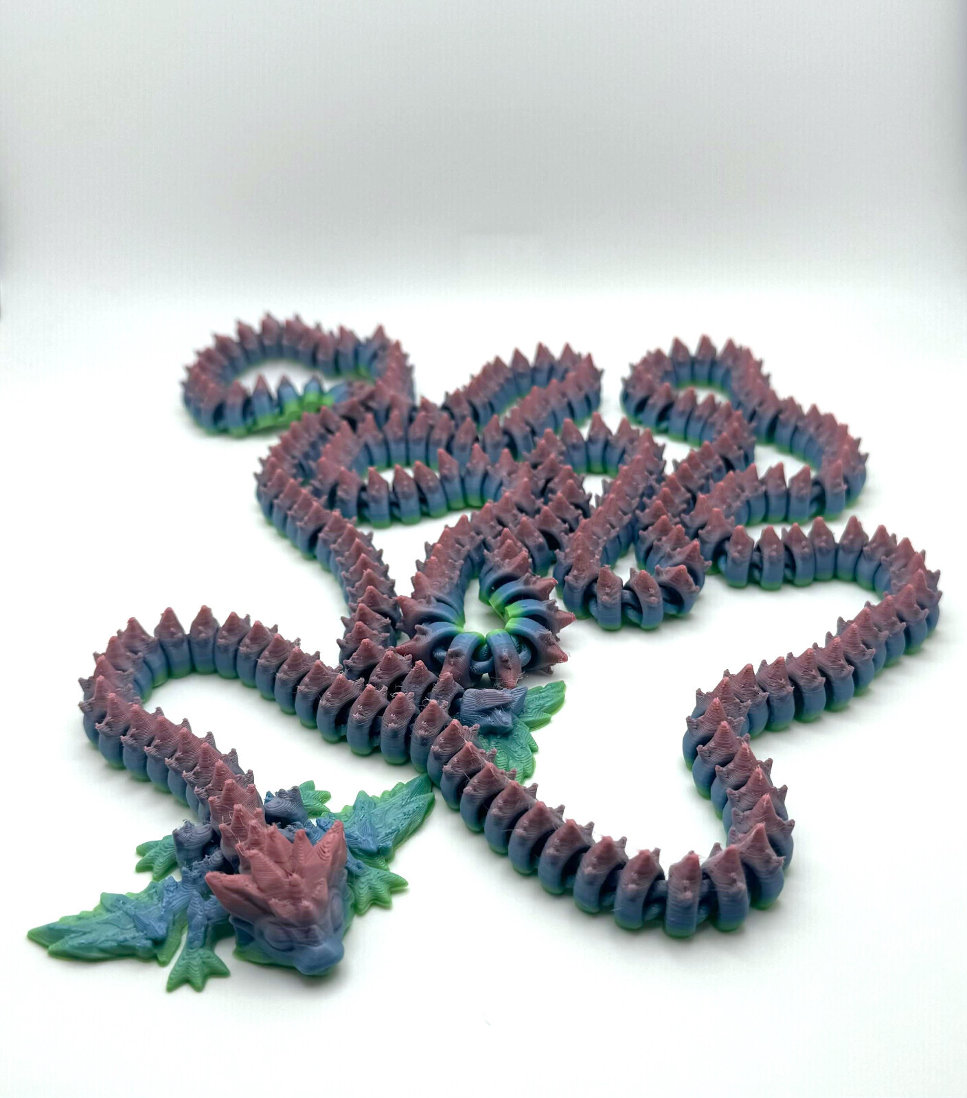 3D Printed Multi Color Giant Dragon 5&rsquo;3&Prime; long!