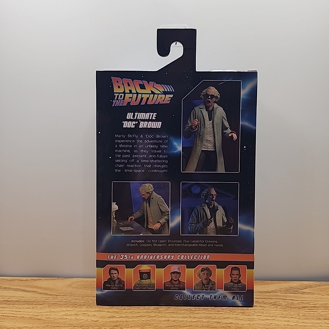 NEW Neca ULTIMATE DOC BROWN 35th Anniversary Back to the Future Action Figure